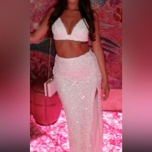 Revolve sequin skirt set